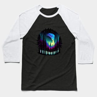 Galactic Forest III - Black BG Baseball T-Shirt